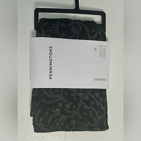 NWT 2X Penningtons Floral Printed Leggings - Picture 8 of 8